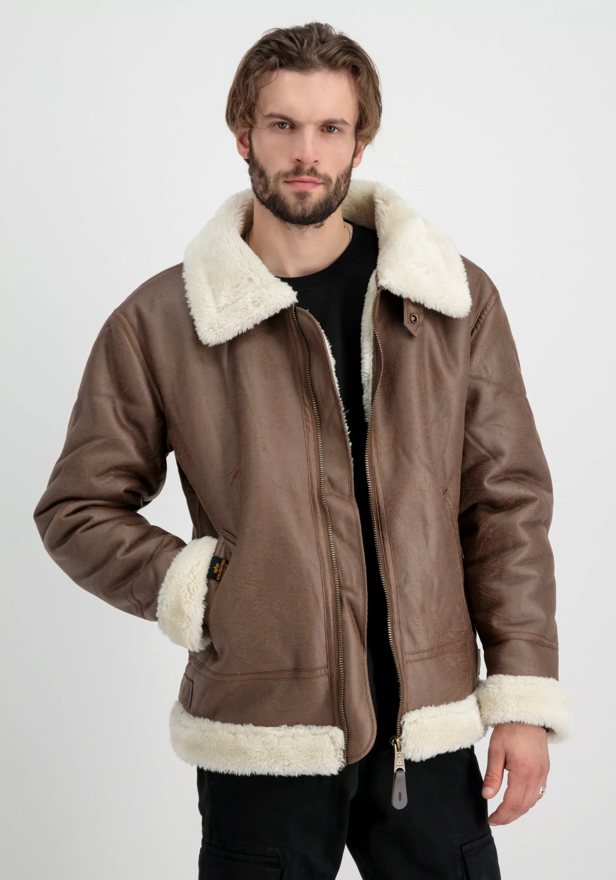 Alpha Industries Lederjacke "Alpha Industries Men - Bomber Jackets B-3 Faux günstig online kaufen