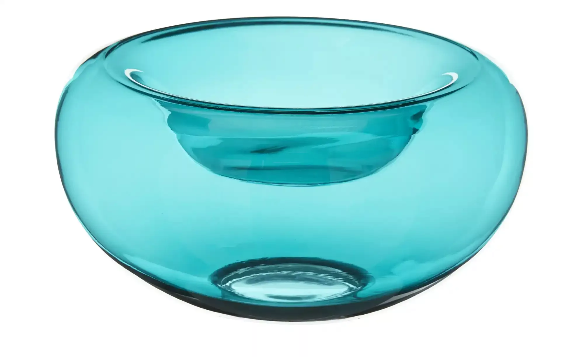 HOME STORY Deko Schale   ¦ blau ¦ Glas ¦ Maße (cm): H: 13  Ø: 26 Accessoire günstig online kaufen