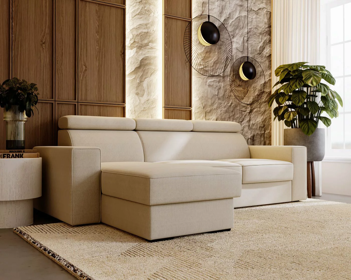 MOEBLO Ecksofa ROSALINE, Couch für Wohnzimmer, Schlafsofa Sofagarnitur Sofa günstig online kaufen