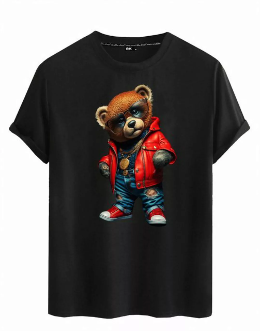 RMK T-Shirt Herren Shirt Sommer Teddybär Bär Bear aus Baumwolle günstig online kaufen