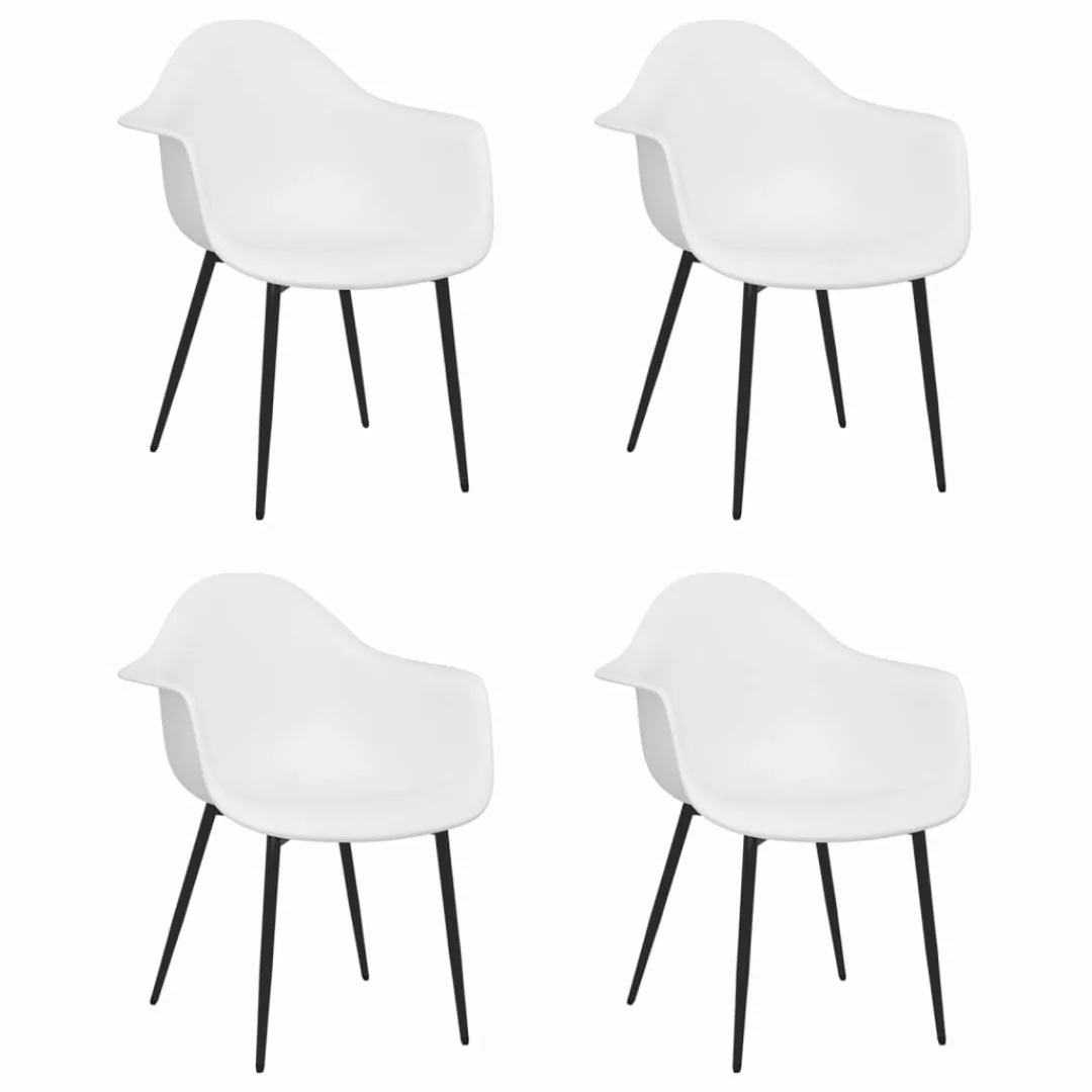 Esszimmerstühle 4 Stk. Weiß Pp günstig online kaufen