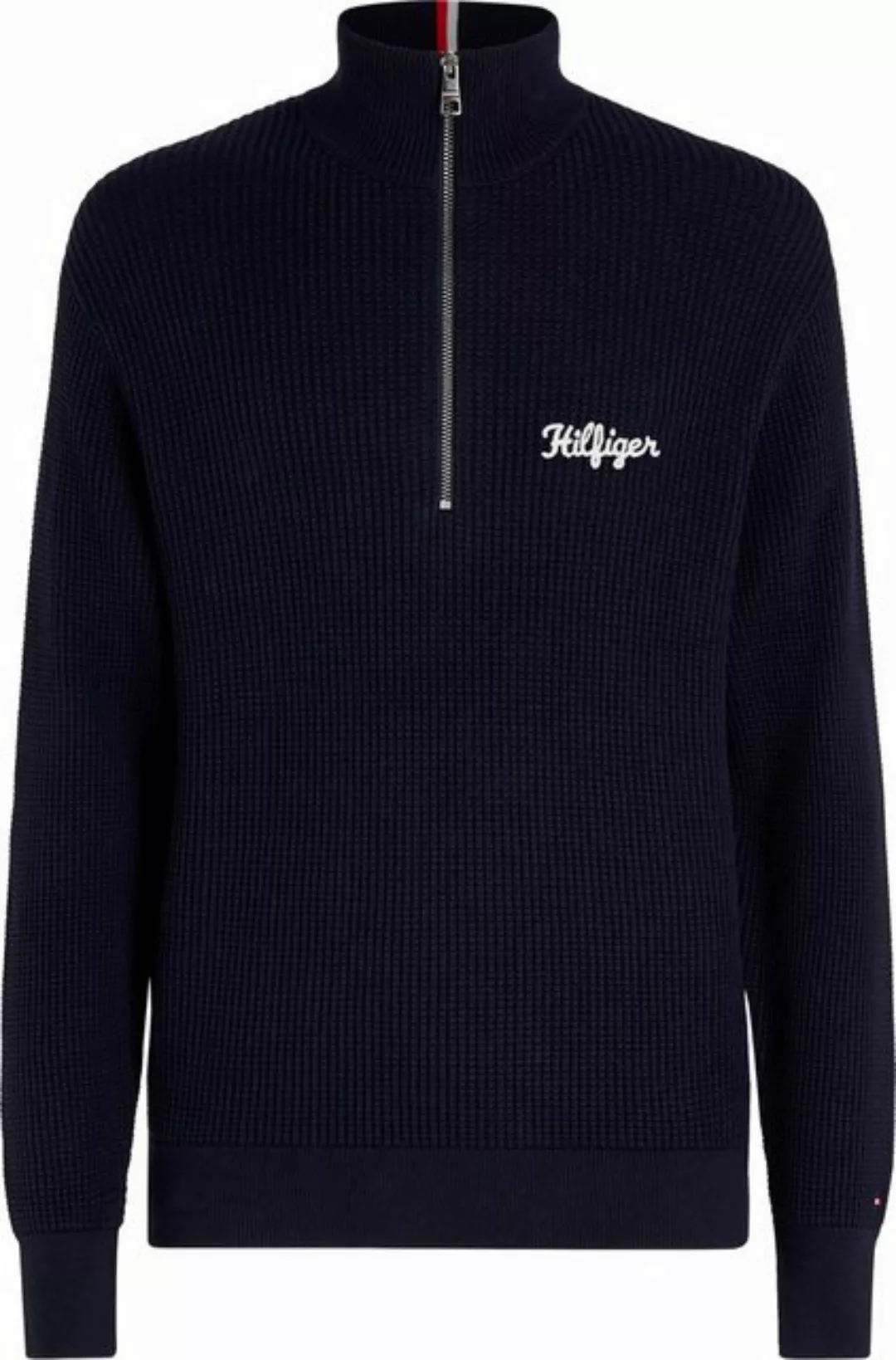 Tommy Hilfiger Rundhalspullover HILFIGER GRAPHIC WAFFLE ZIP MOCK günstig online kaufen