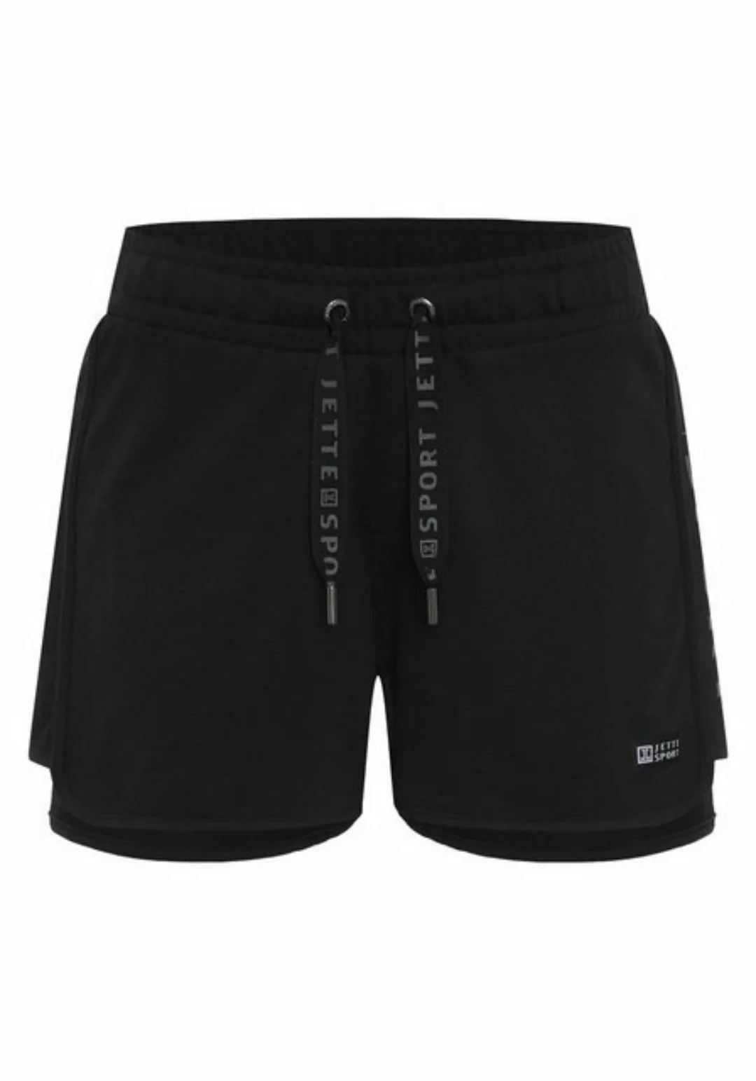 JETTE SPORT Sweatshorts mit Label-Akzenten günstig online kaufen