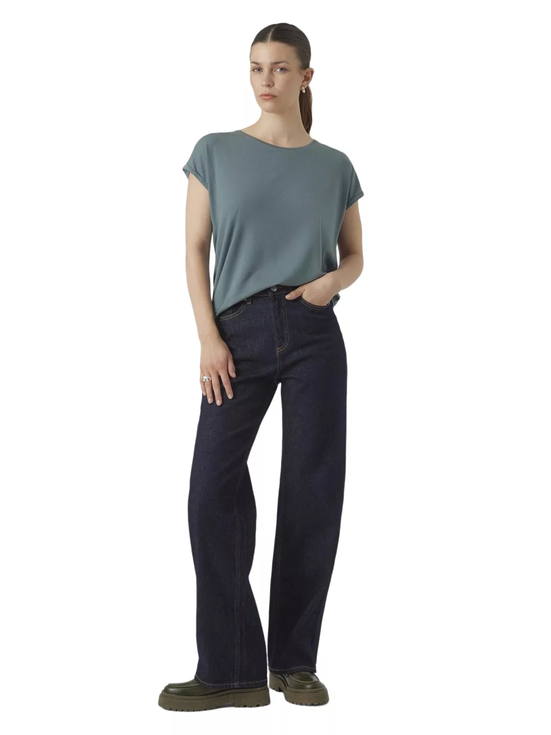 Vero Moda Damen T-Shirt VMAVA PLAIN - Regular Fit günstig online kaufen