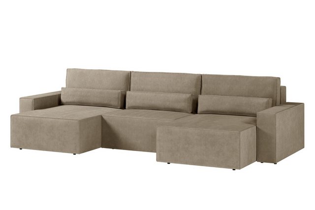 MOEBLO Wohnlandschaft DENVER U MINI, aus Cord, Couch Cord für Wohnzimmer Sc günstig online kaufen