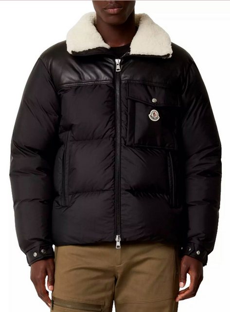 MONCLER Daunenjacke Shearling Braye Lammfell Bomber Wasserabweisendes Nylon günstig online kaufen