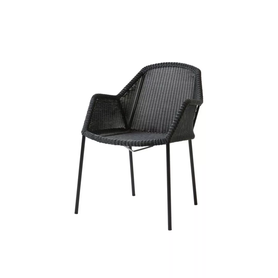2 Stück Breeze Stuhl schwarz stapelbar günstig online kaufen