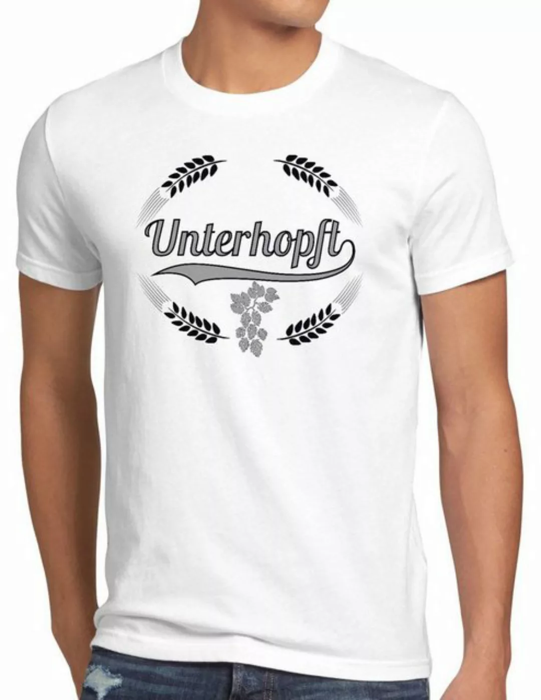 style3 Print-Shirt Herren T-Shirt Unterhopft Kult Shirt Funshirt Bier Hopfe günstig online kaufen