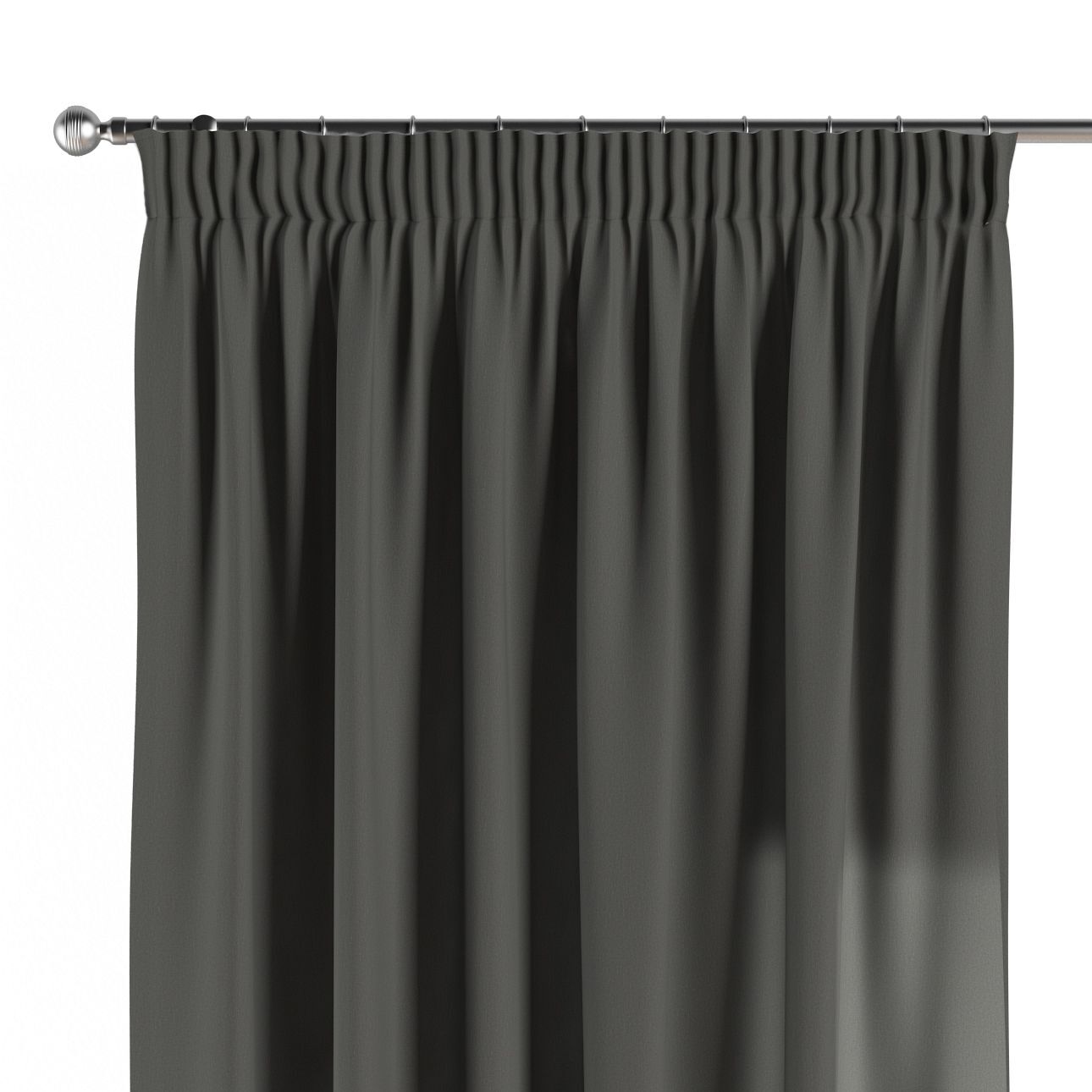 Vorhang mit Kräuselband, grau, Quadro (136-14) günstig online kaufen
