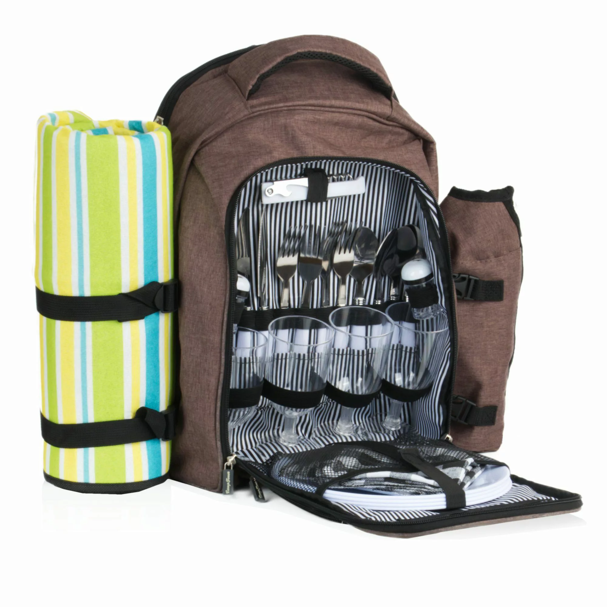 CampFeuer Picknickrucksack Freizeitrucksack 32-teilig, Picknickset für günstig online kaufen
