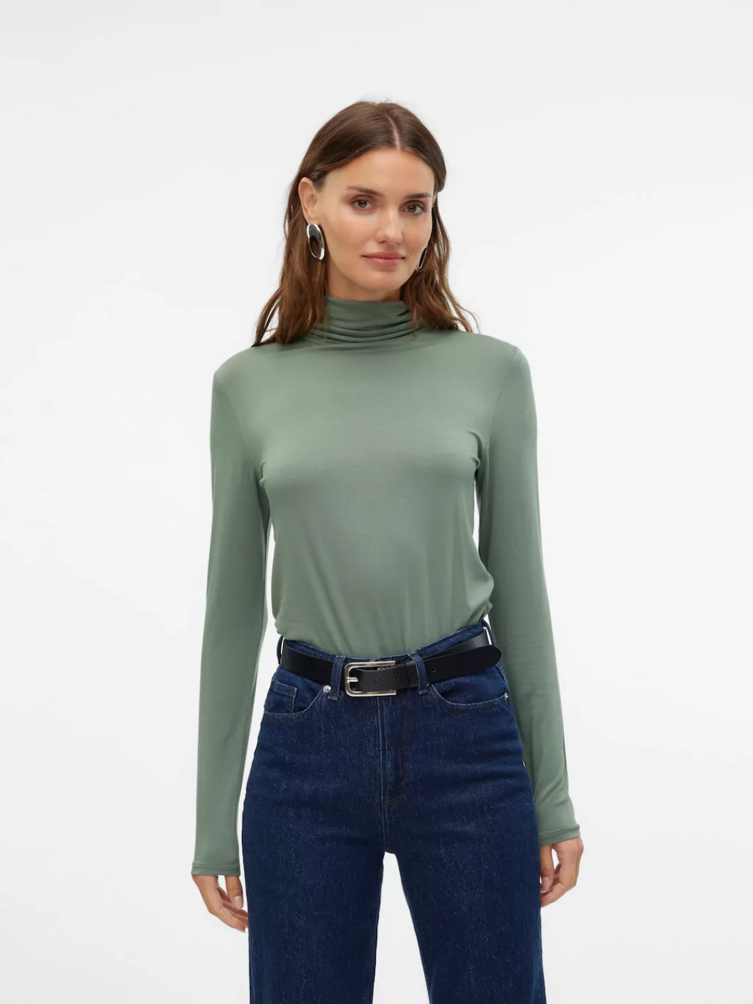 Vero Moda Langarmshirt "VMALBERTE LS ROLLNECK TOP JRS NOOS" günstig online kaufen