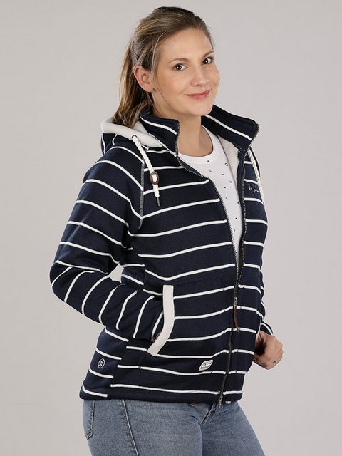 Dry Fashion Fleecejacke Damen Fleece-Jacke Strickjacke Föhr mit Kapuze und günstig online kaufen