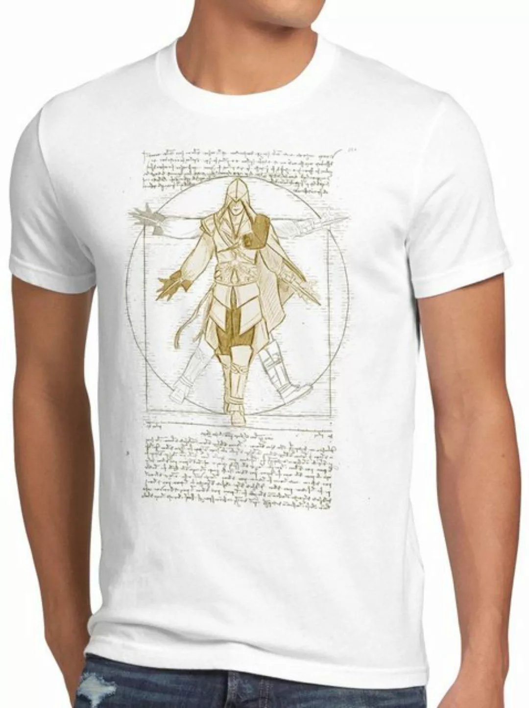 style3 Print-Shirt Herren T-Shirt Vitruvianischer Assassine desmond miles günstig online kaufen