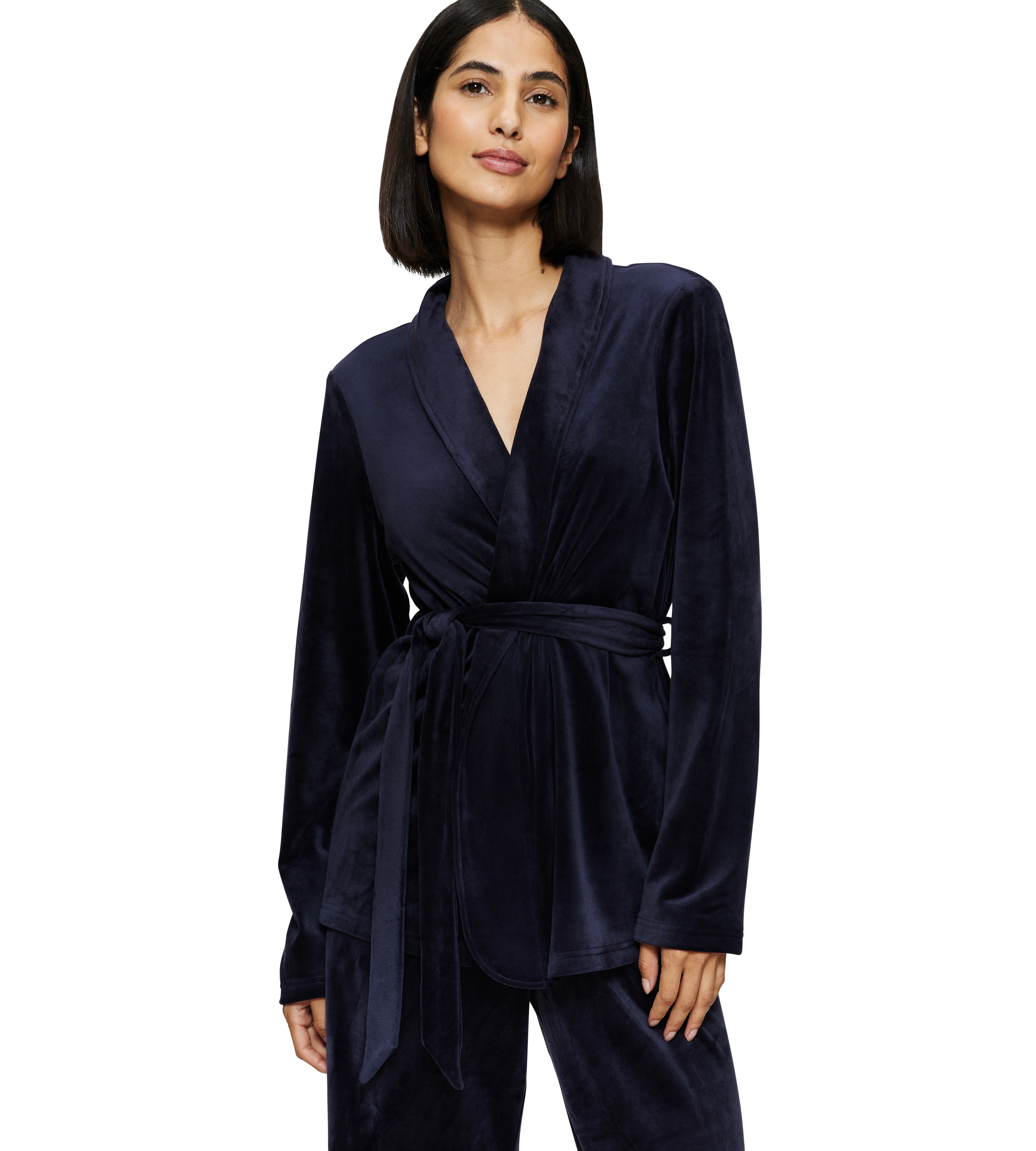 Triumph Morgenmantel "Sensual Velour Robe Top", (2 St.), elegante lässige P günstig online kaufen