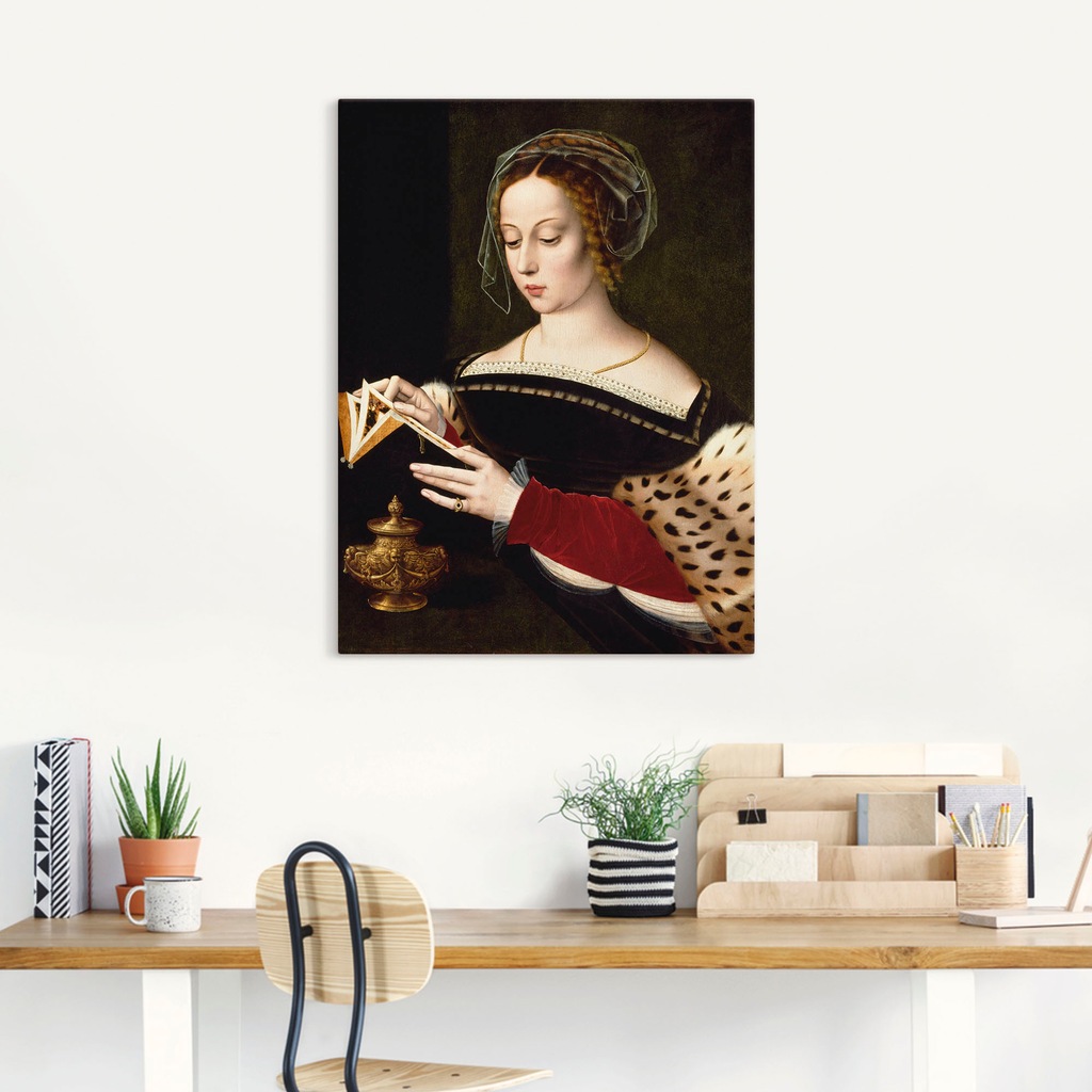 Artland Leinwandbild »Die lesende Maria Magdalena«, Portrait, (1 St.), auf günstig online kaufen