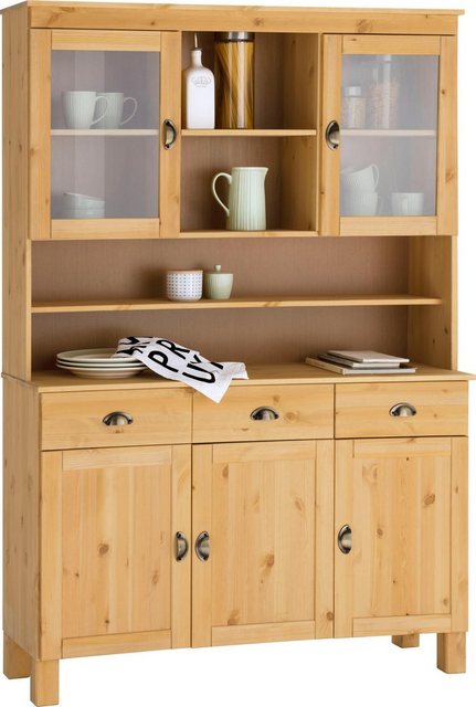 Home affaire Küchenbuffet "Oslo", 125 cm breit, aus massiver Kiefer, mit 2 günstig online kaufen