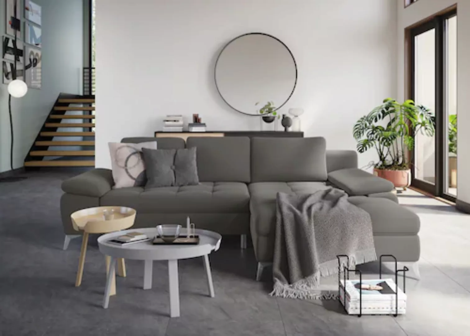 sit&more Ecksofa »Latigo L-Form«, mit Recamiere, wahlweise mit Bettfunktion günstig online kaufen