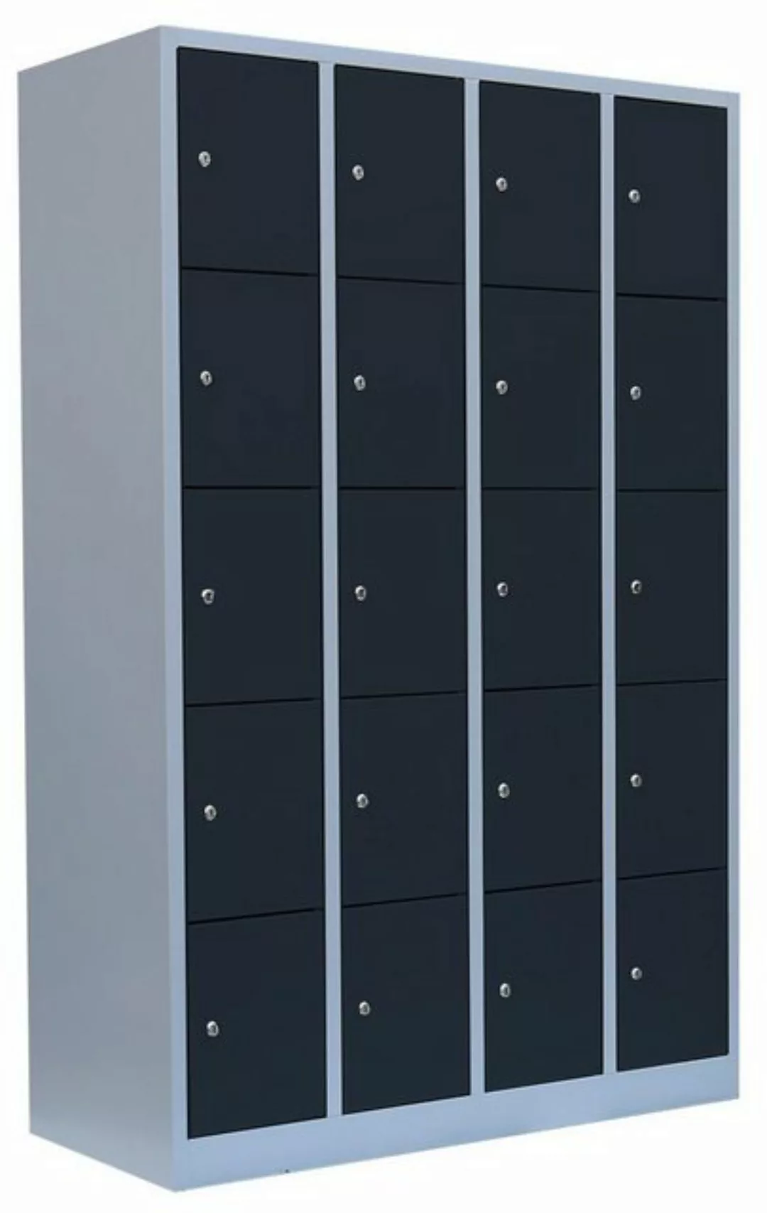 Steelboxx Fächerschrank Lüllmann® Schließfachschrank, 4 Abteile, 20 Fächer, günstig online kaufen