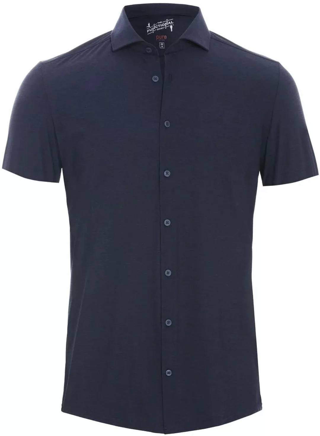 Pure Kurzarmhemd The Functional Shirt Navy - Größe 39 günstig online kaufen