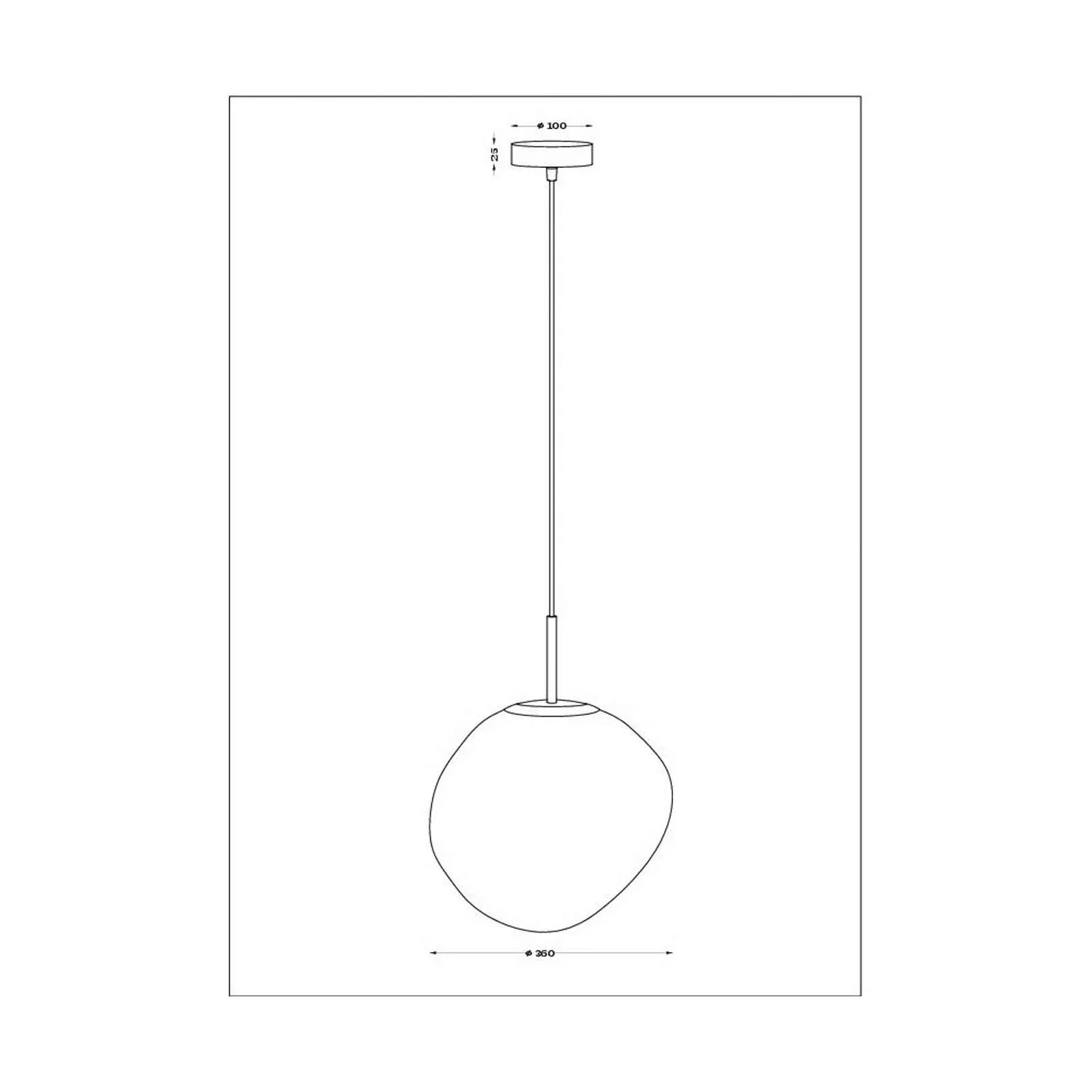 Hängeleuchte Canopus, silberfarben, Ø 36 cm, Glas, E27 günstig online kaufen