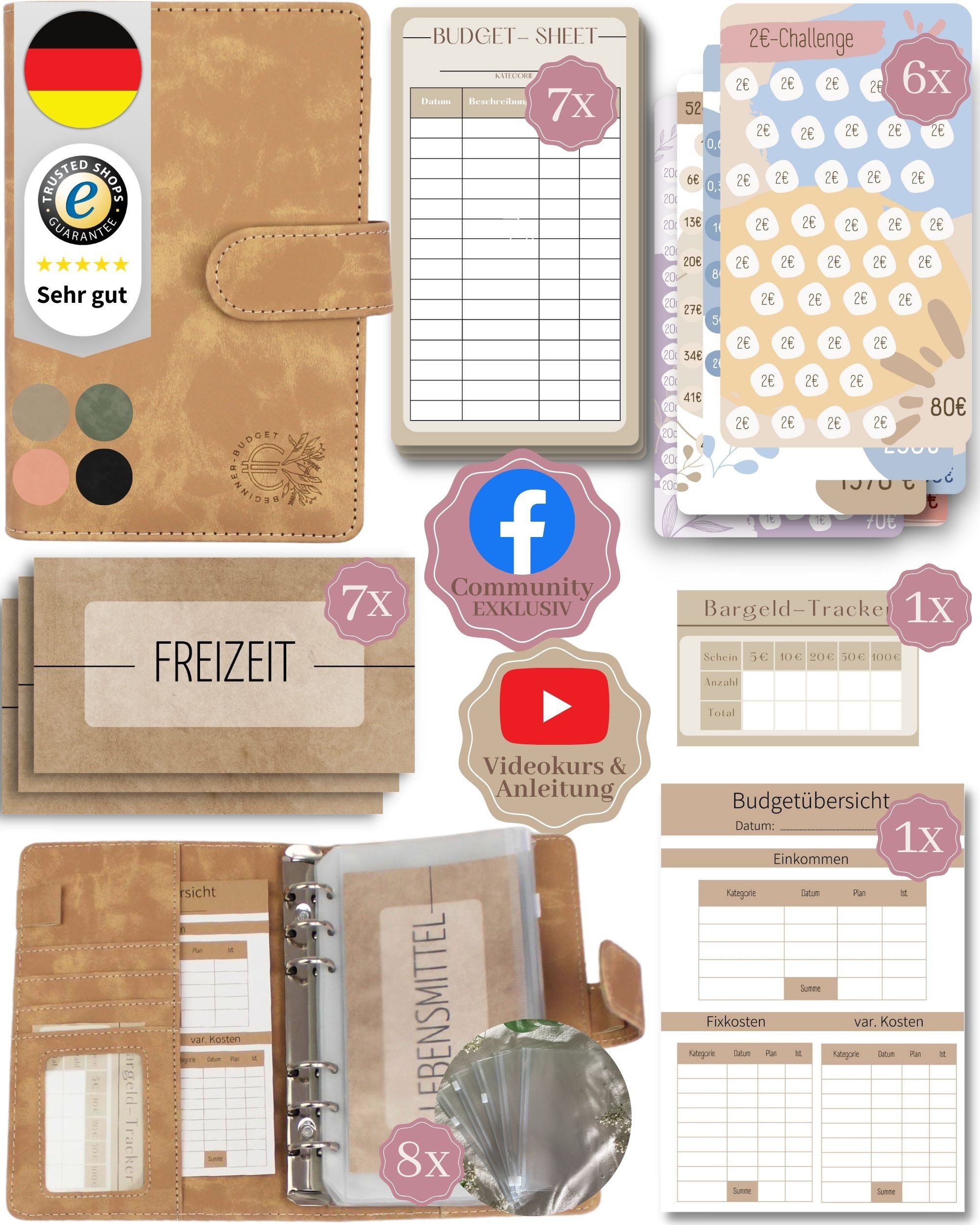 BeginnerBudget Ringbuchmappe Budget Planner Starter-Set Sparbuch günstig online kaufen