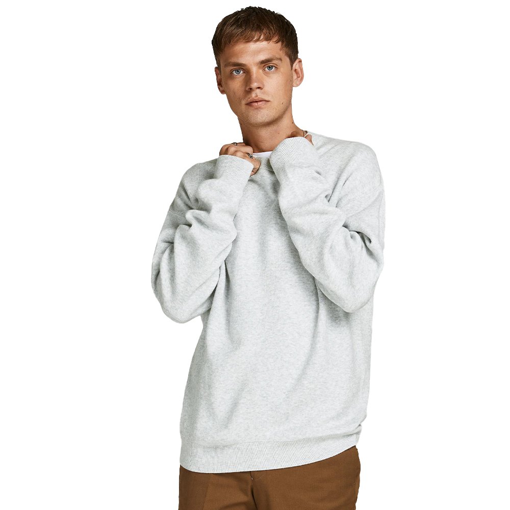 Jack & Jones Keegan Rundhalsausschnitt Pullover M Light Grey Melange / Deta günstig online kaufen