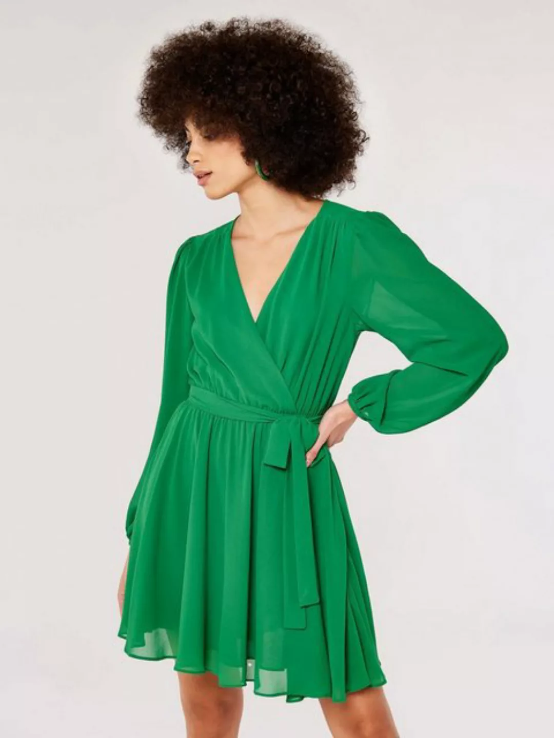 Apricot Minikleid Wrap Mini Dress, (2-tlg., Fabric belt) in Wickeloptik günstig online kaufen