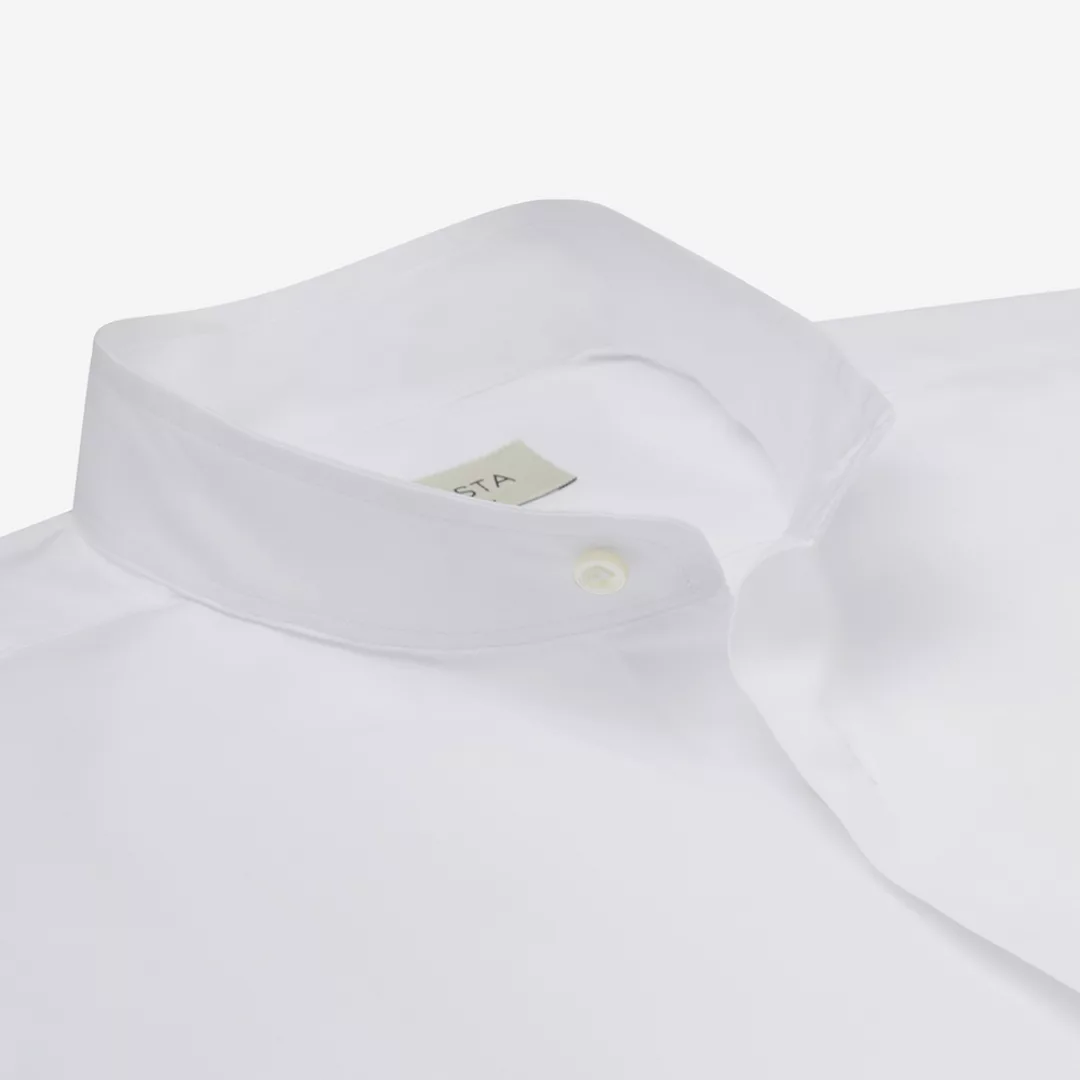Hemd  einfarbig  weiß 100% reine baumwolle popeline viroformula, kragenform günstig online kaufen