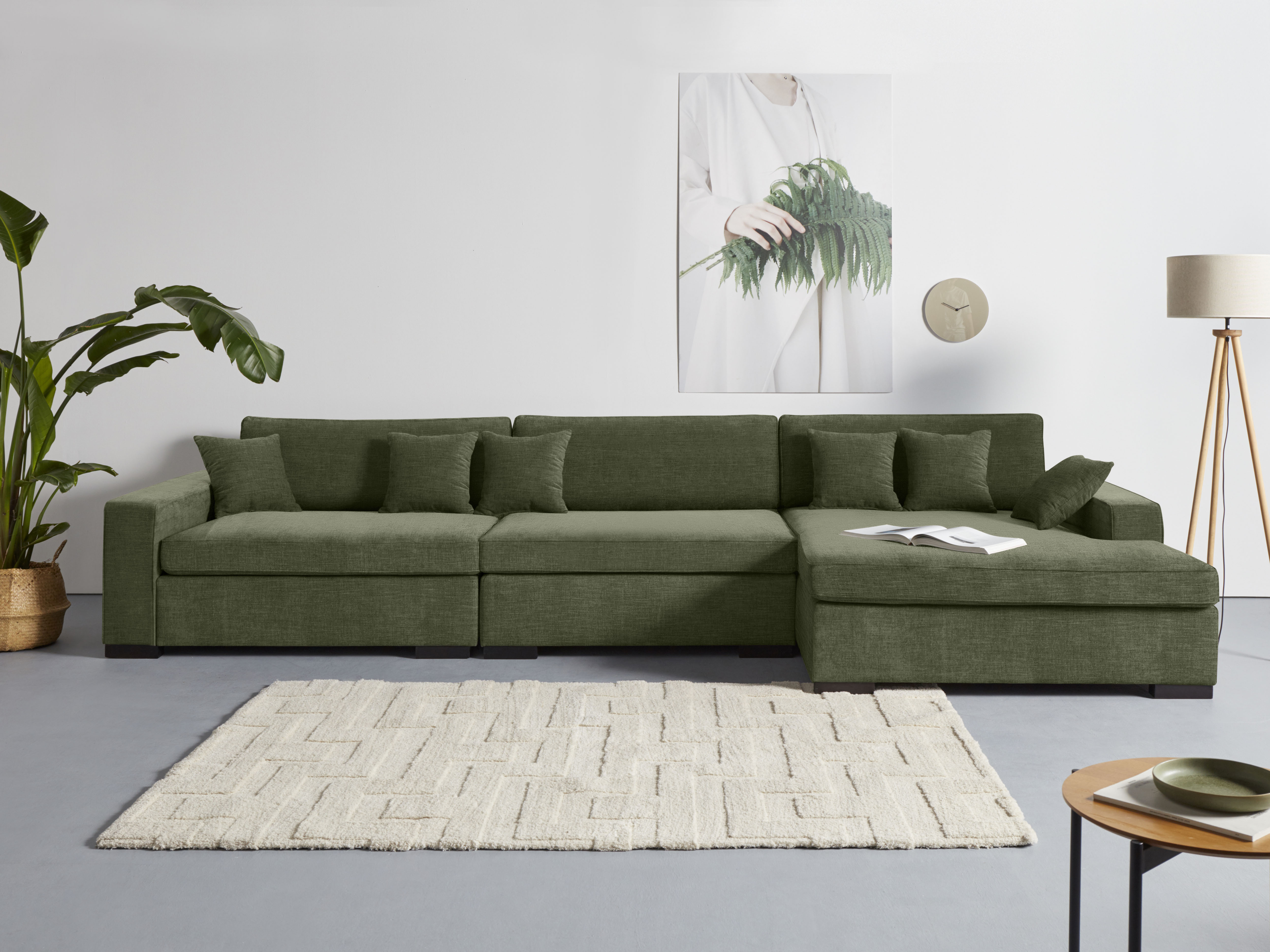 Home affaire Sofa-Eckelement "Skara XXL L-Form", Lounge-Sofa XXL mit Federk günstig online kaufen