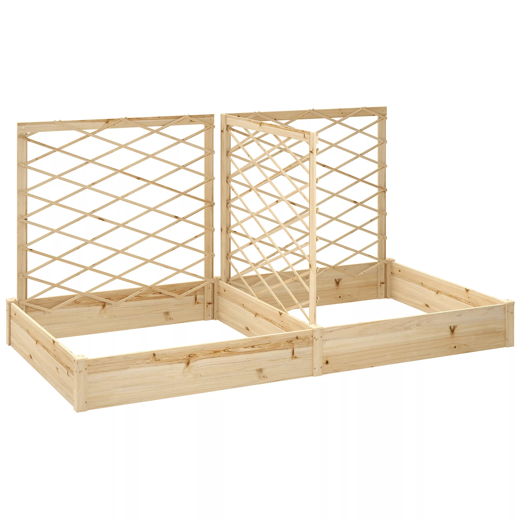 Outsunny Jardinière mit 3 anpassbaren Gittern, erhöhtes Gartenbeet, Außenbl günstig online kaufen
