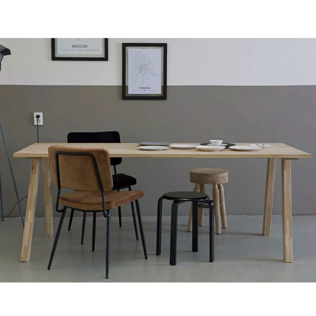 Esszimmer Tisch aus Eiche Massivholz naturbelassen günstig online kaufen