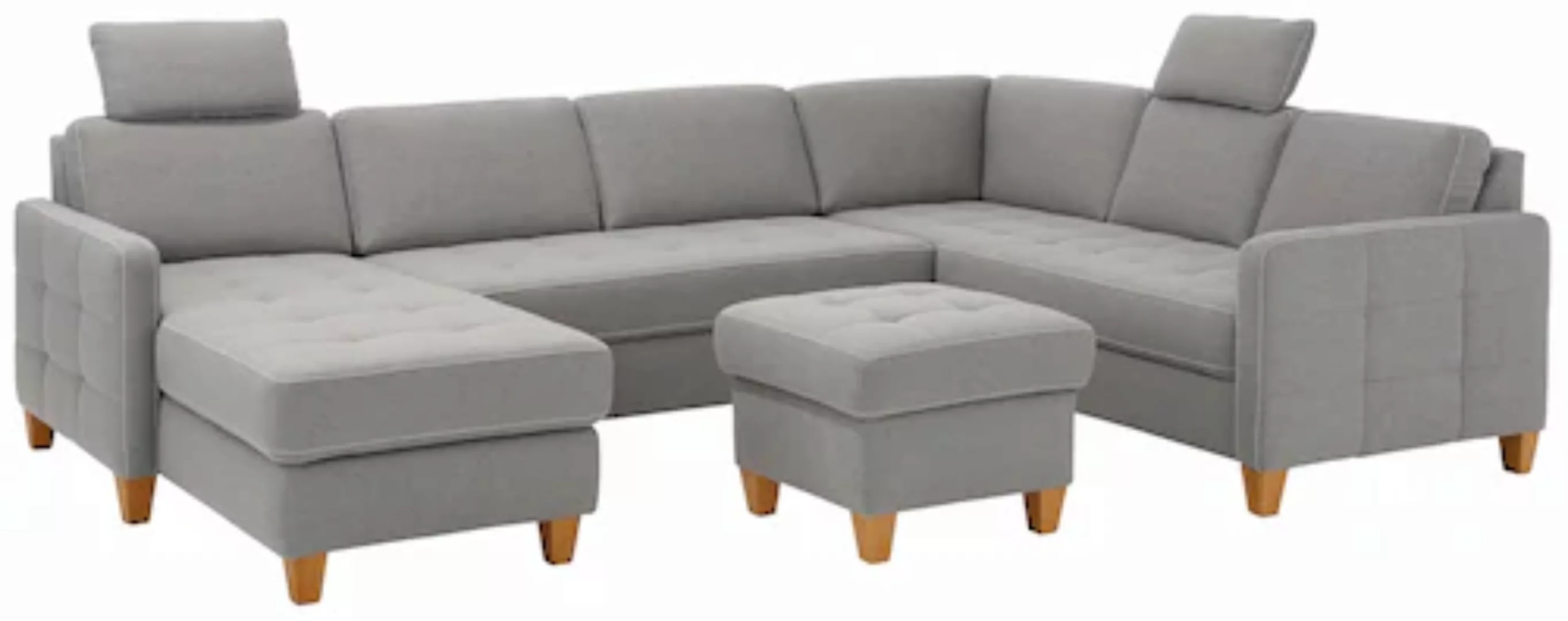 Home affaire Wohnlandschaft "Earl U-Form", wahlweise auch mit Bettfunktion günstig online kaufen
