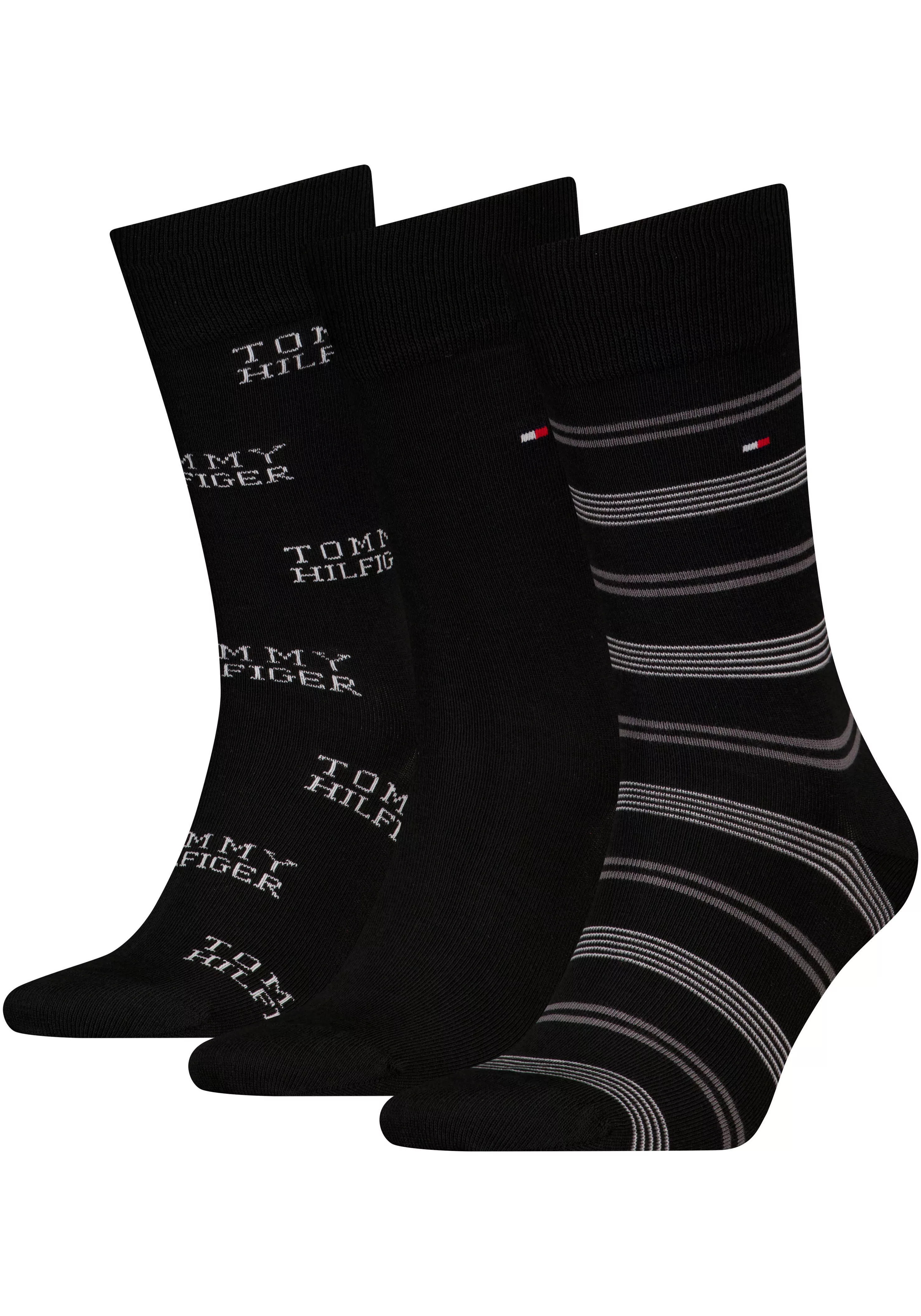 Tommy Hilfiger Socken, (3 Paar), mit auffälliger Musterung günstig online kaufen