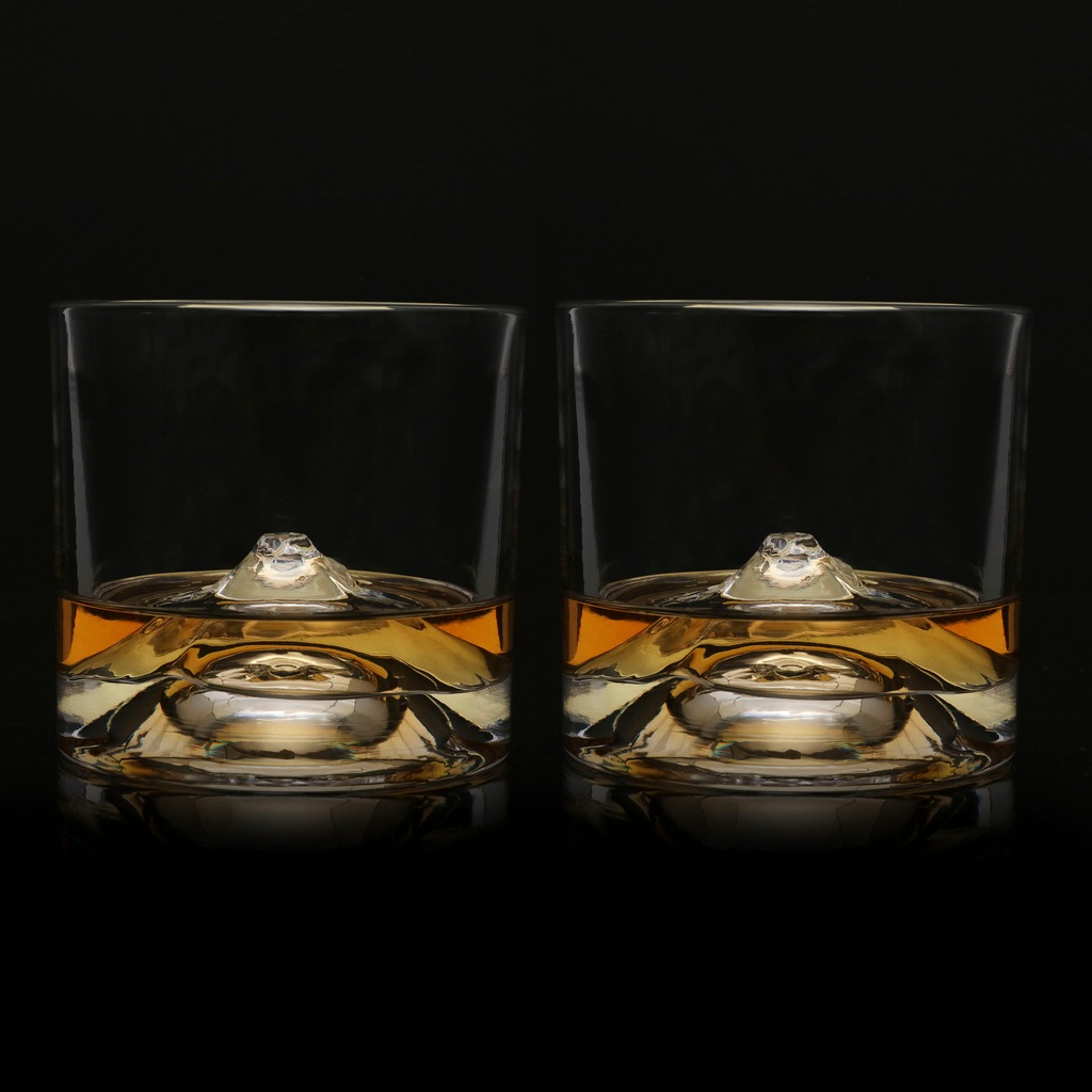 LIITON Whiskyglas »Fuji«, (Set, 2 tlg.), dicker Glasboden als Bergmotiv, 26 günstig online kaufen