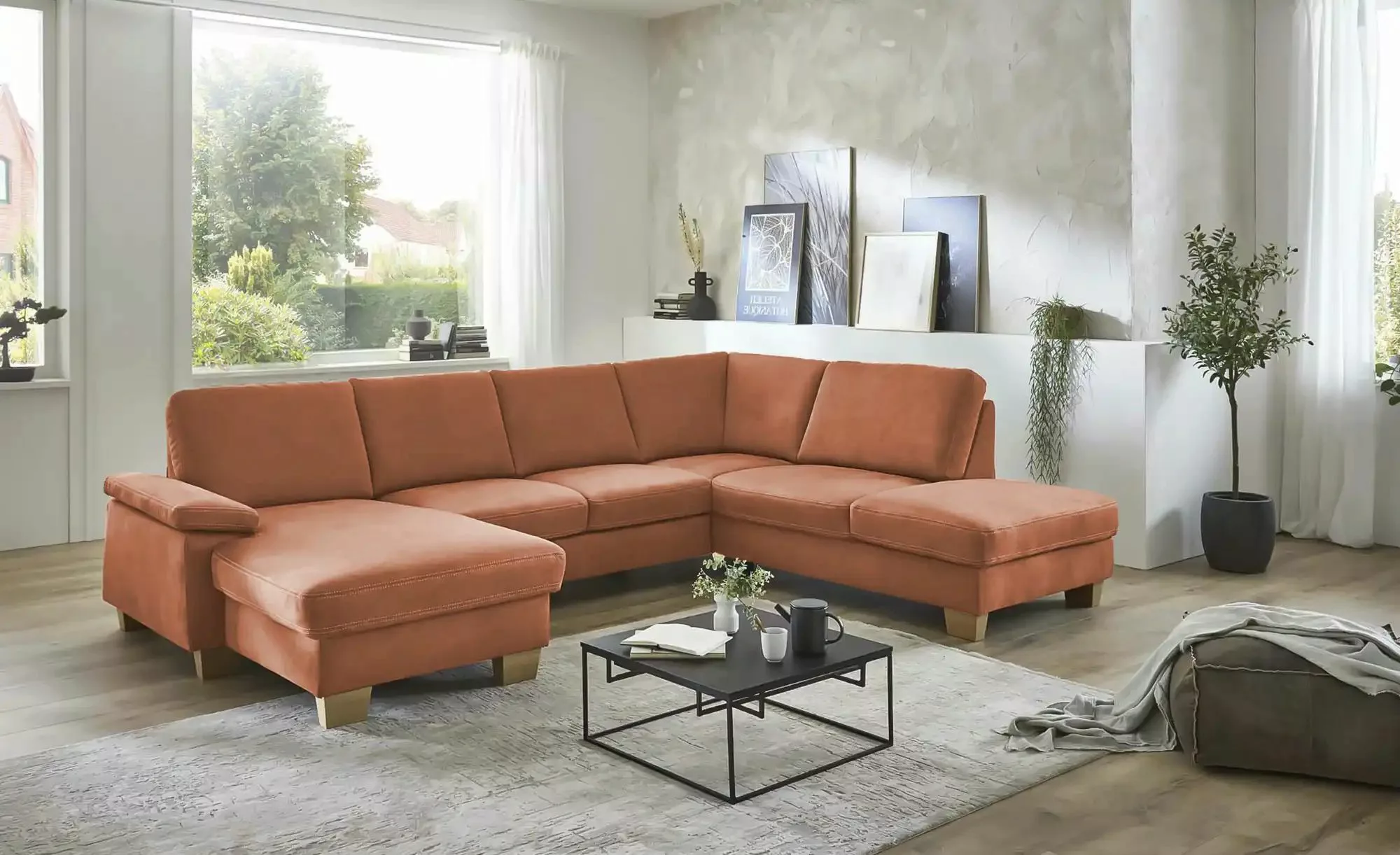 meinSofa Wohnlandschaft  Samu ¦ braun ¦ Maße (cm): B: 316 H: 90 T: 235.0 Po günstig online kaufen