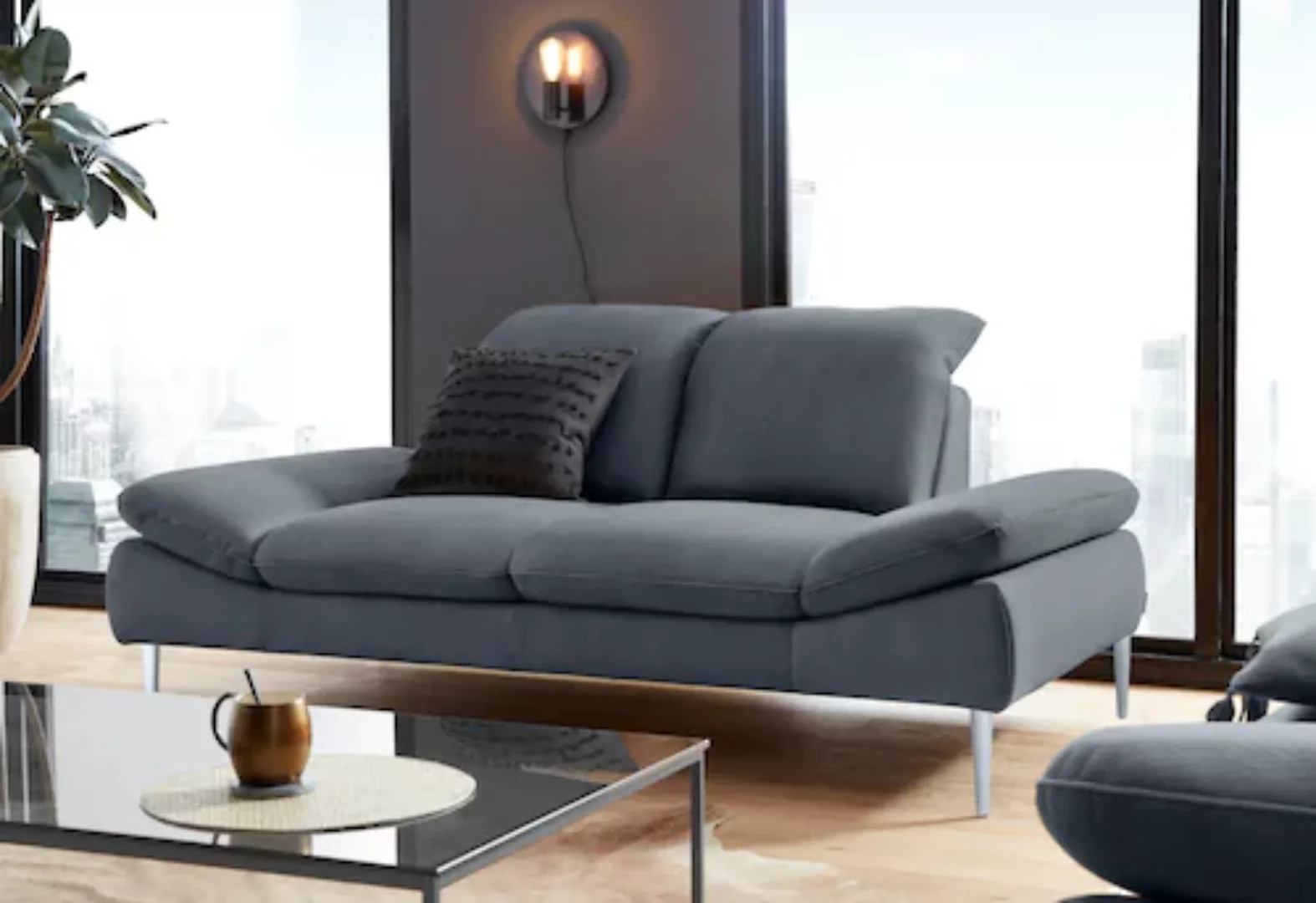 W.SCHILLIG 2-Sitzer enjoy&MORE, mit Sitztiefenverstellung, Füße Chrom glänz günstig online kaufen