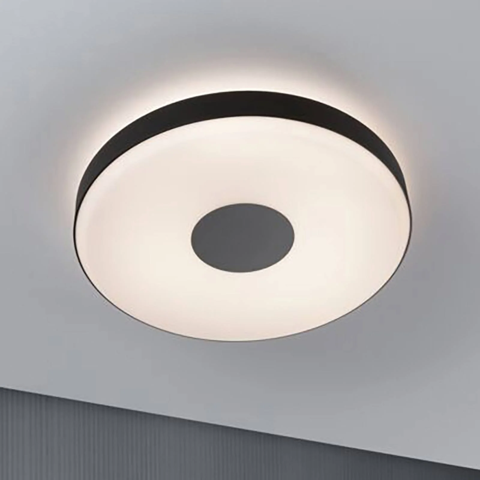 Paulmann Puric Pane II LED-Deckenlampe in Schwarz günstig online kaufen