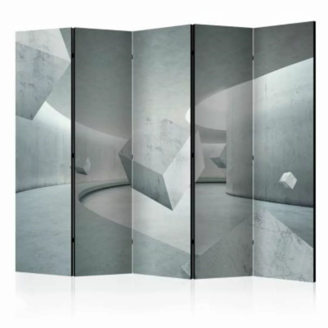 artgeist Paravent Geometry of the Cube II [Room Dividers] weiß/grau Gr. 225 günstig online kaufen