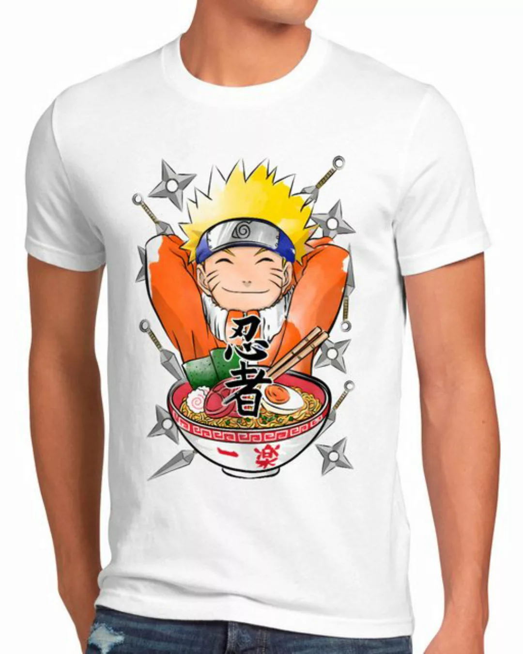 style3 Print-Shirt Herren T-Shirt Ninja Ramen kakashi sasuke hatake shikama günstig online kaufen