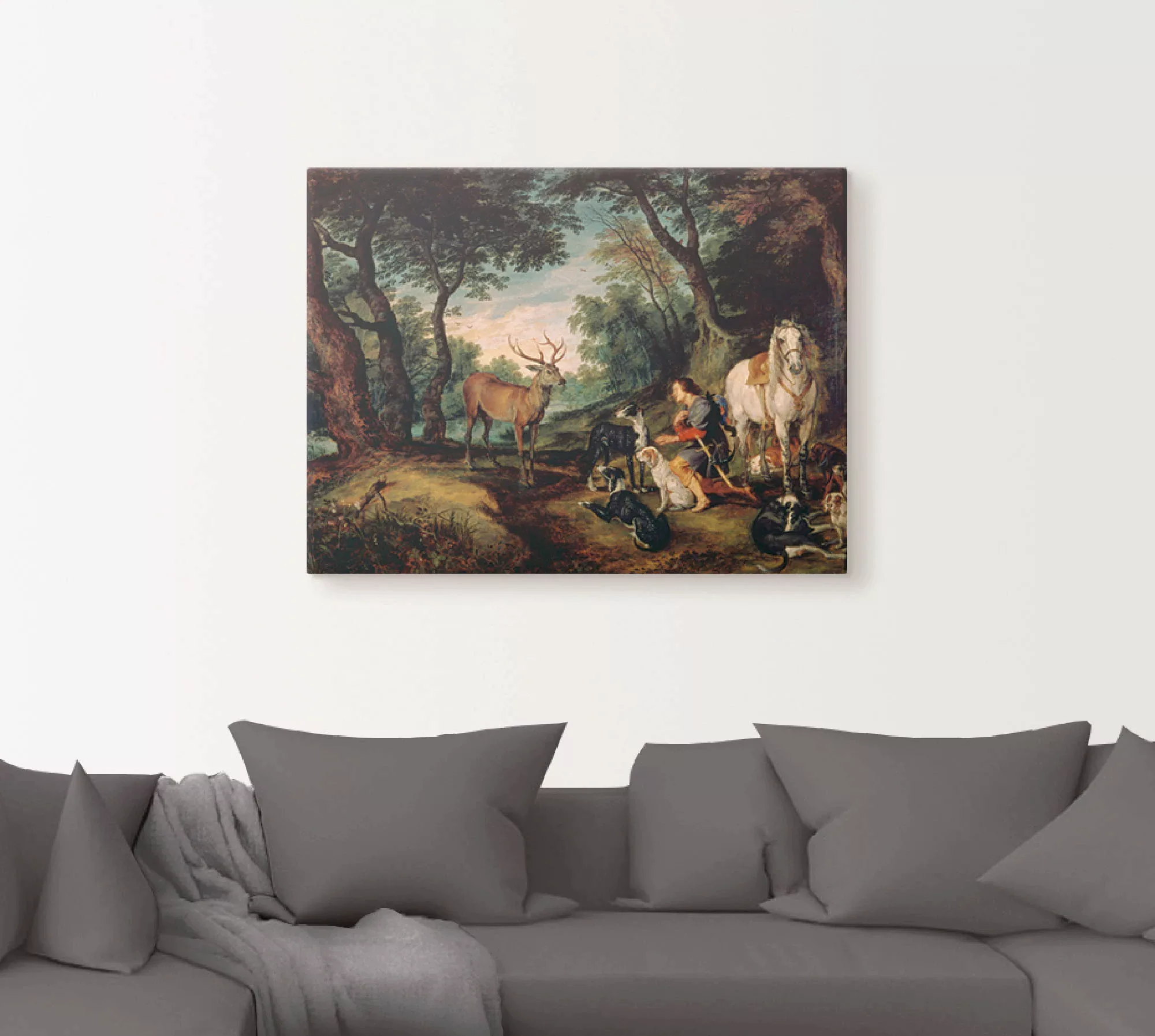 Artland Wandbild »Der heilige Hubertus.«, Mann, (1 St.), als Leinwandbild, günstig online kaufen