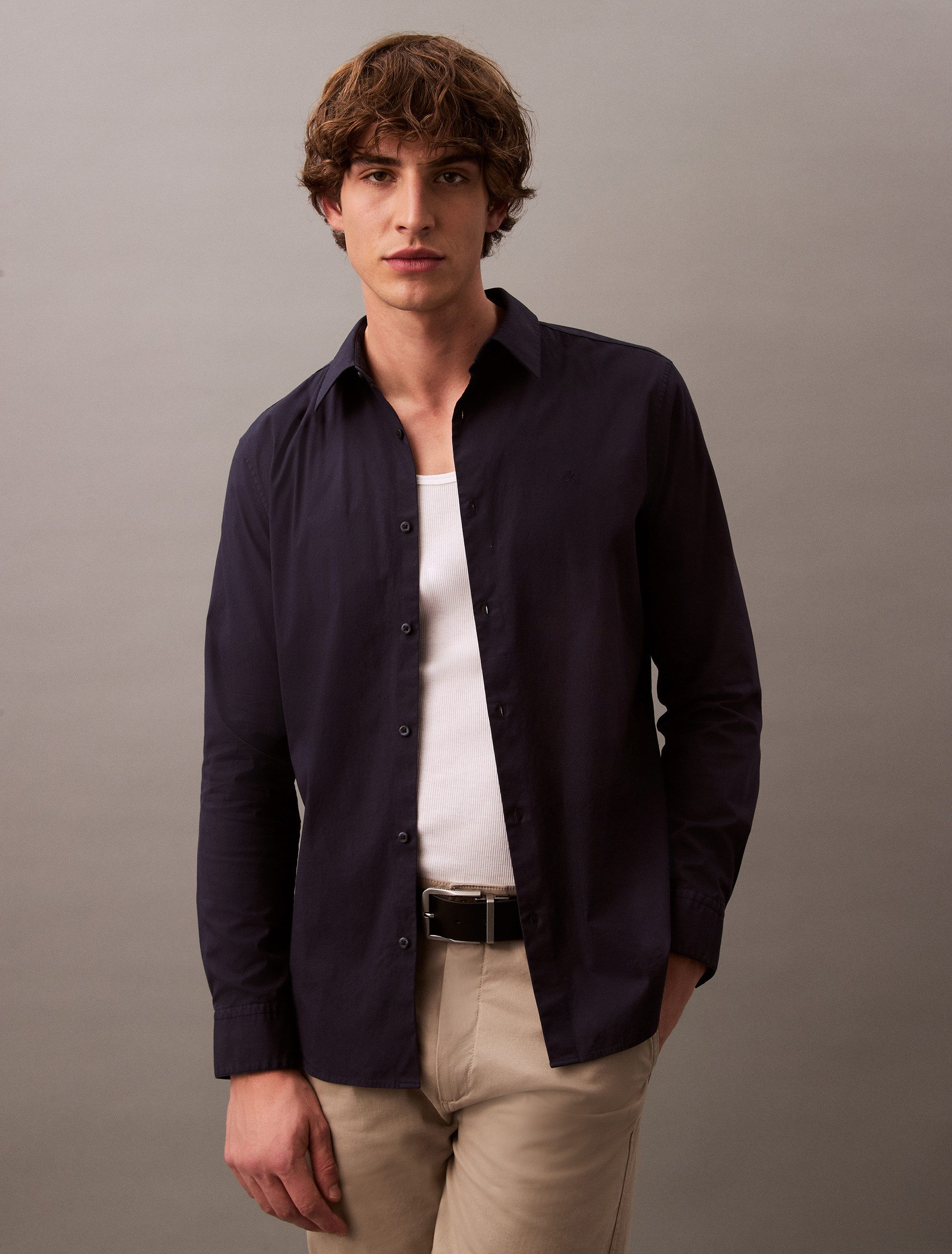Calvin Klein Langarmhemd LONG SLEEVE SOLID günstig online kaufen