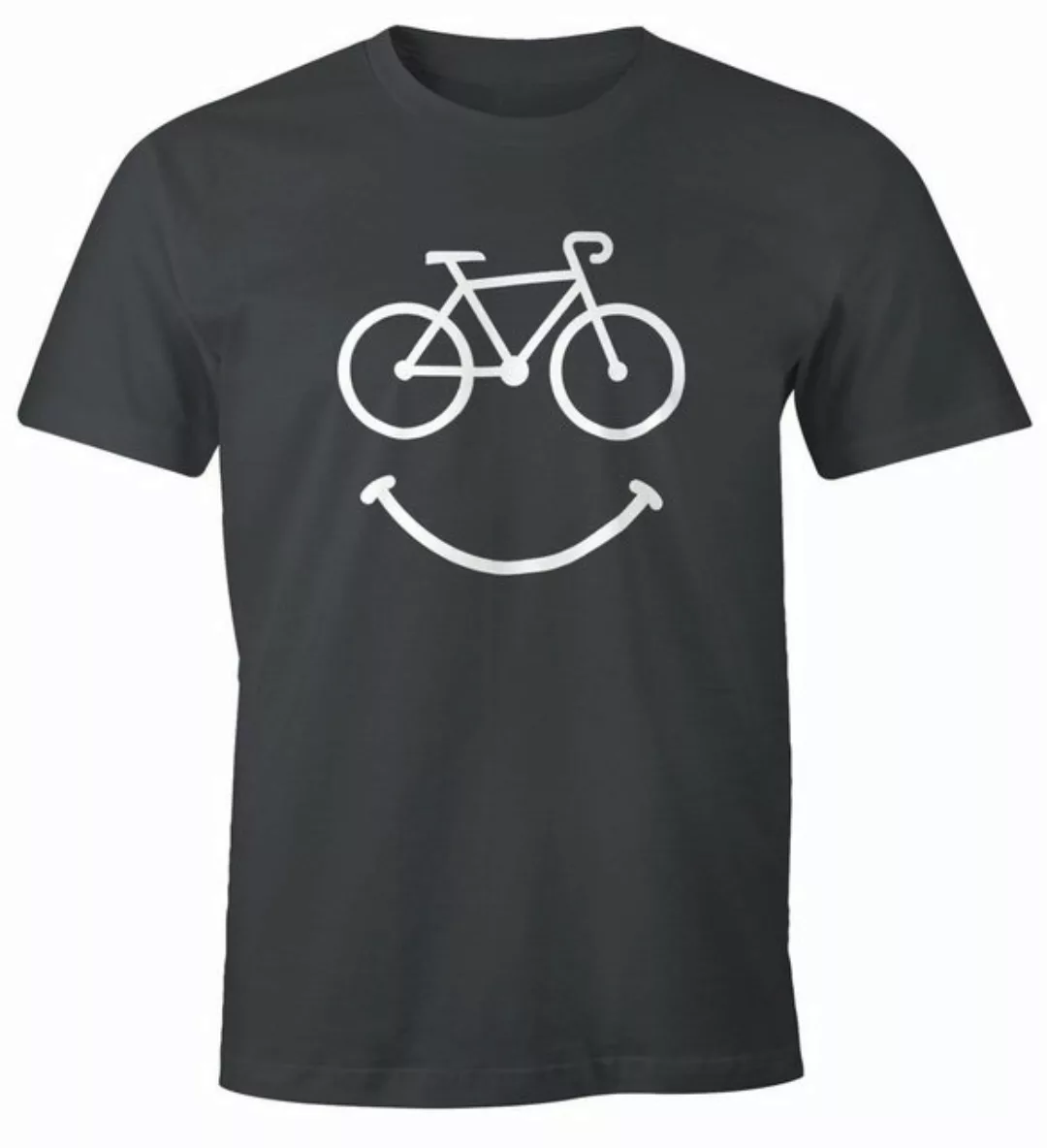 Print-Shirt Fahrrad Herren T-Shirt Smile Happy Bike Radfahren Fun-Shirt Moo günstig online kaufen