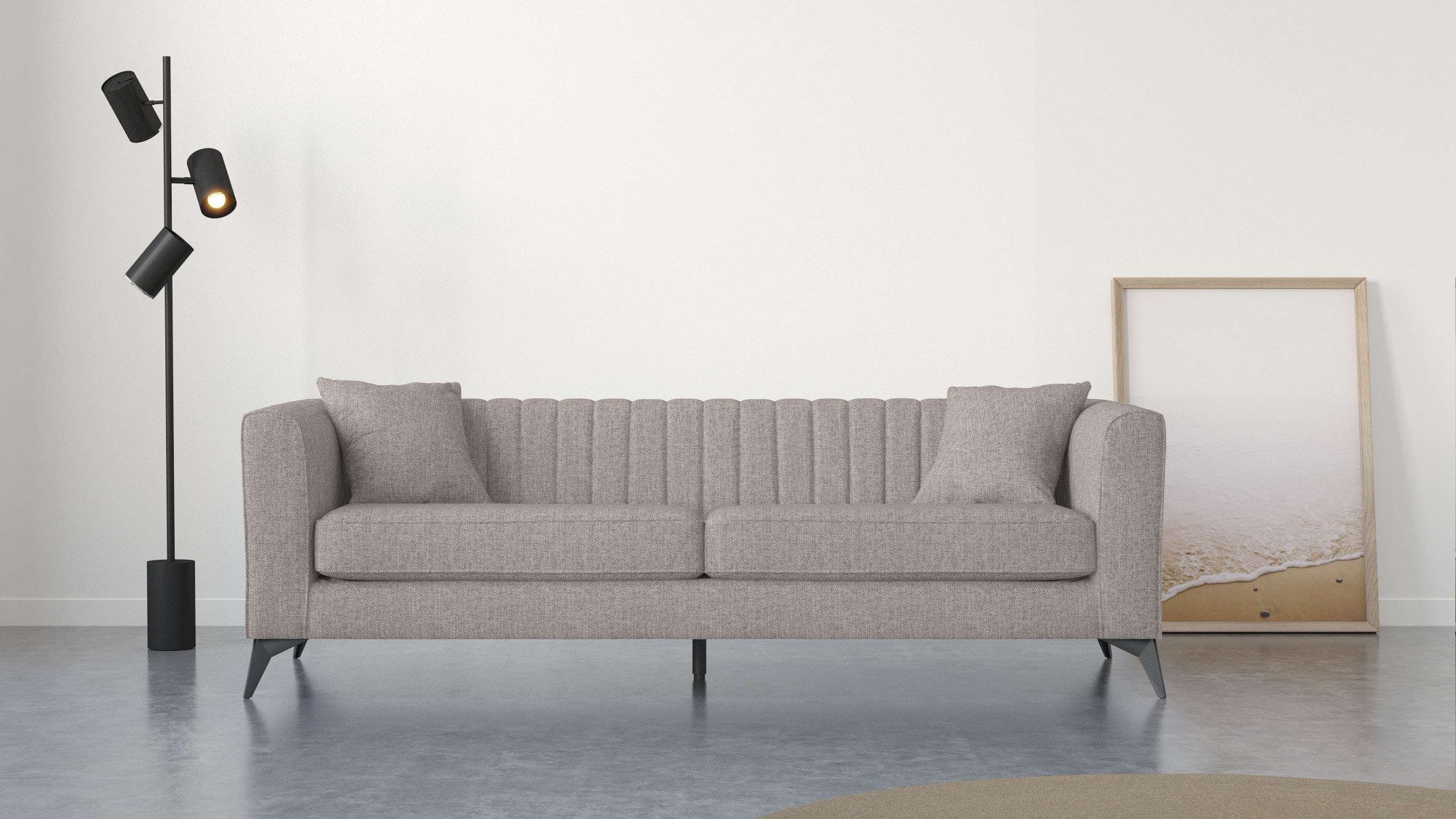 Places of Style 4-Sitzer "MATTHEW elegantes Designsofa, Maße B/T/H: 231/86/ günstig online kaufen