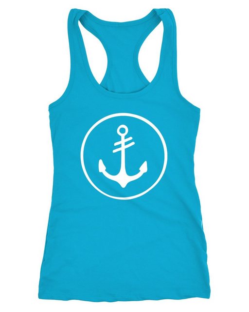 Neverless Tanktop Cooles Damen Tank-Top Anker Round Kreis Racerback Neverle günstig online kaufen