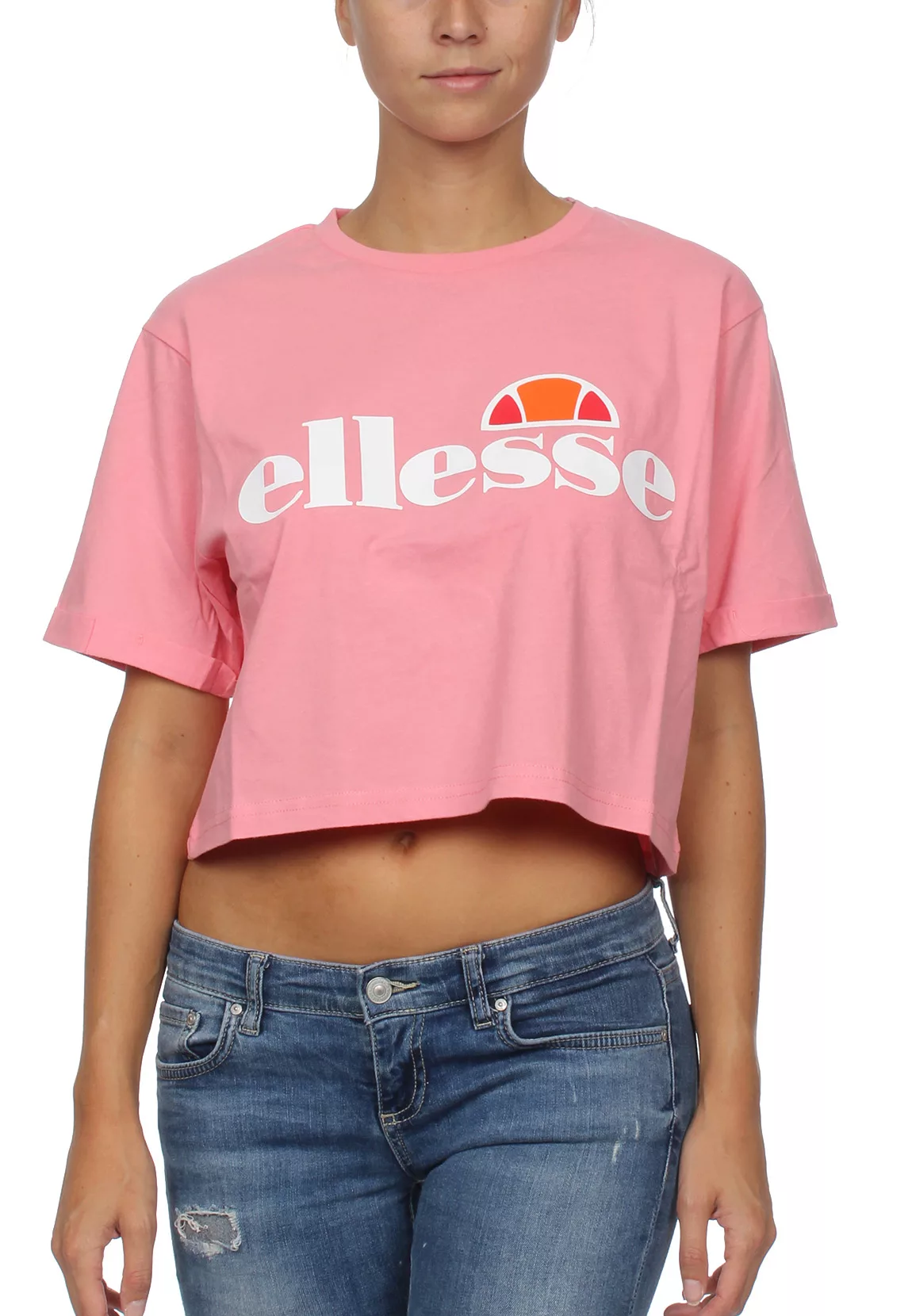 Ellesse T-Shirt Damen ALBERTA CROP Rosa Light Pink günstig online kaufen