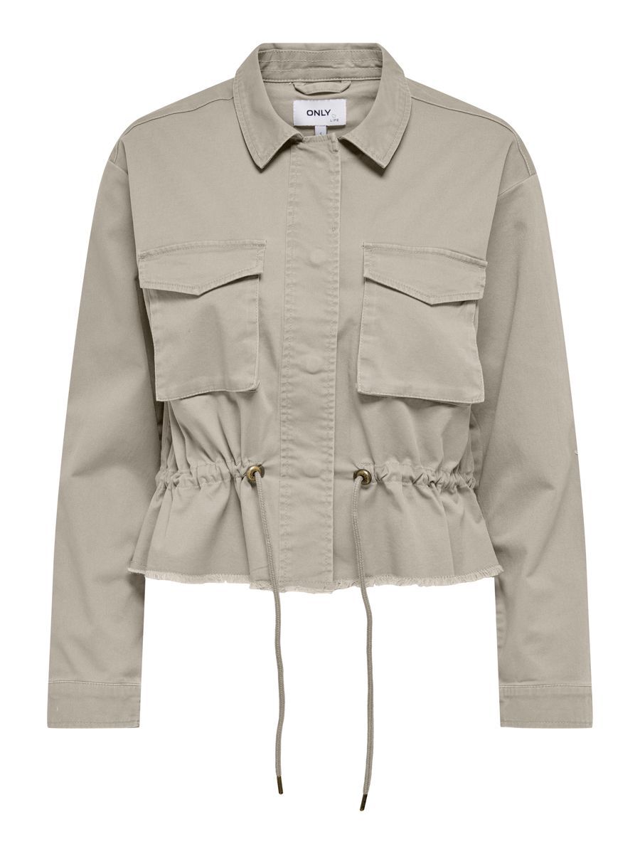 ONLY Kurze Utility- Jacke Damen Beige günstig online kaufen