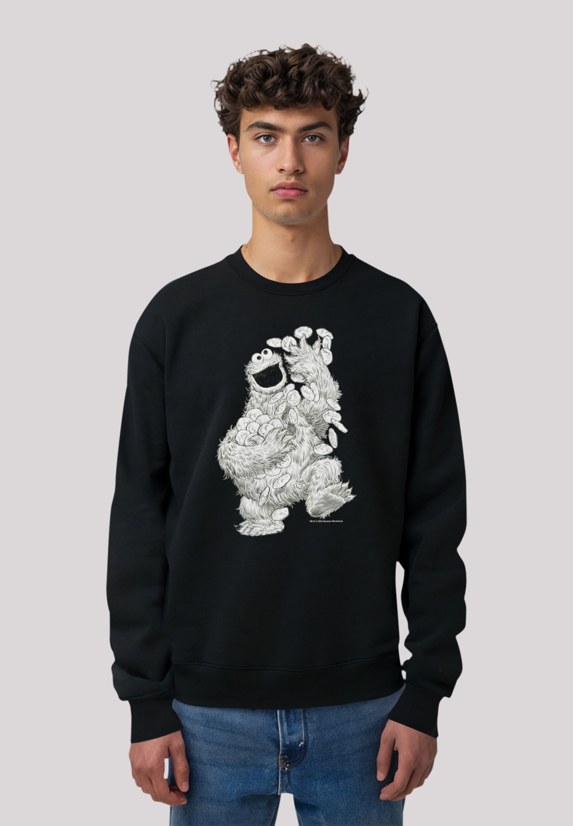 F4NT4STIC Sweatshirt "Sesamstraße Cookie Monster Pencil Drawing", Premium Q günstig online kaufen