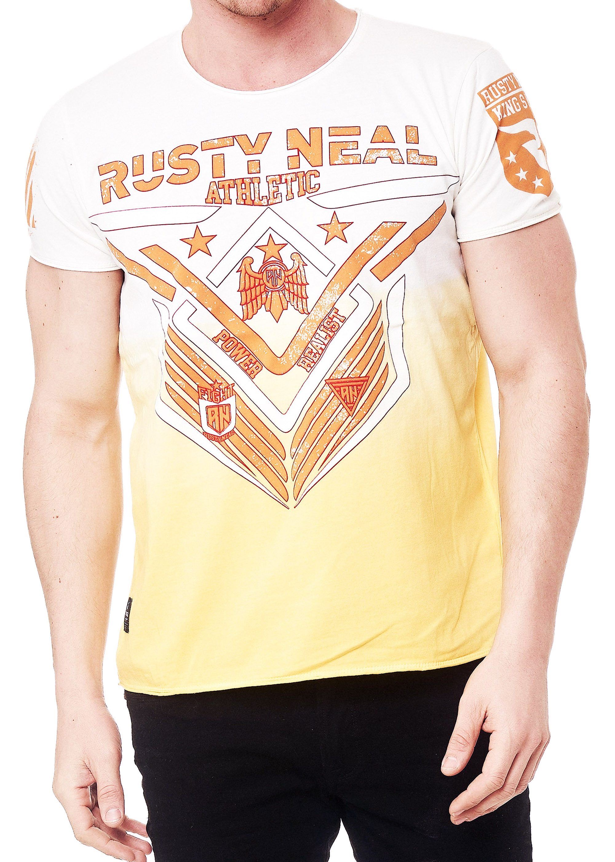 R-NEAL T-Shirt T-Shirt Washed Streetwear Printed günstig online kaufen