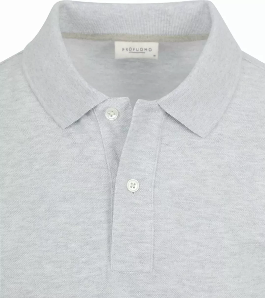 Profuomo Piqué Poloshirt Grau - Größe M günstig online kaufen