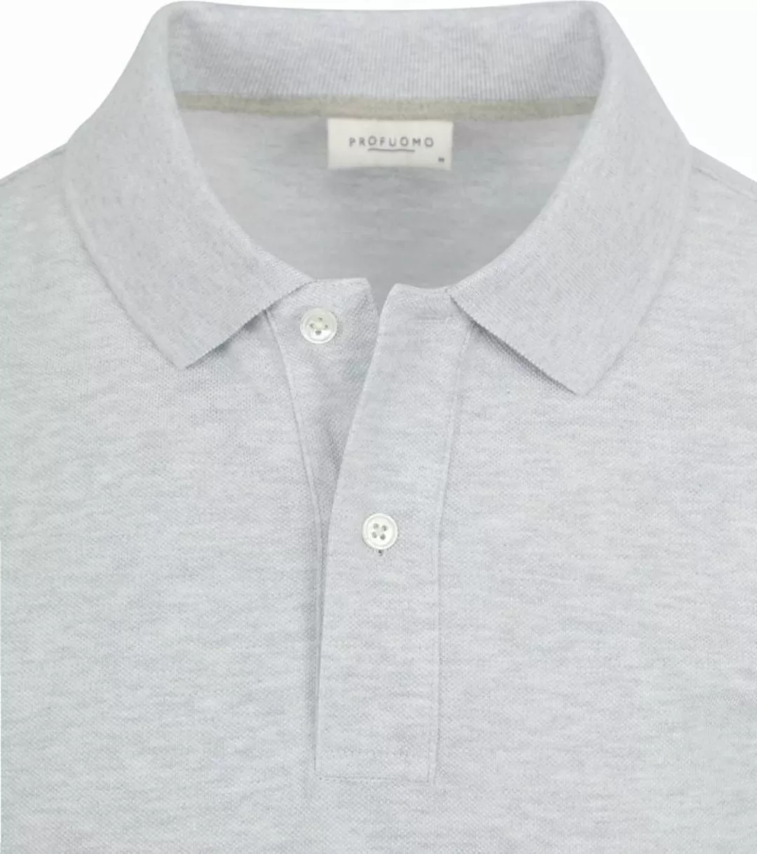 Profuomo Piqué Poloshirt Grau - Größe L günstig online kaufen